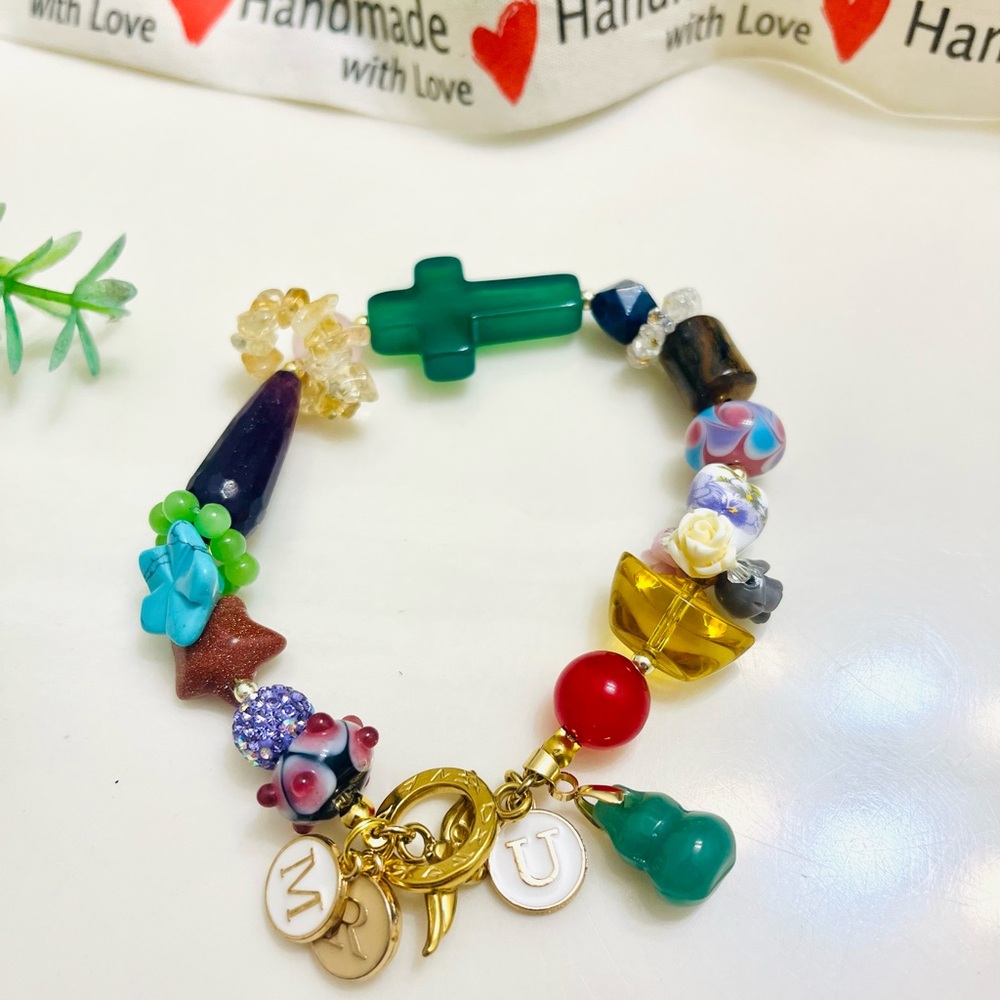 Colorful Beaded Charm Bracelets